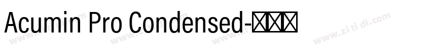 Acumin Pro Condensed字体转换